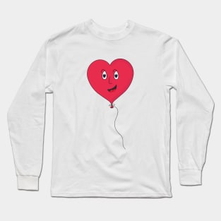 Smiling Heart Balloon Long Sleeve T-Shirt